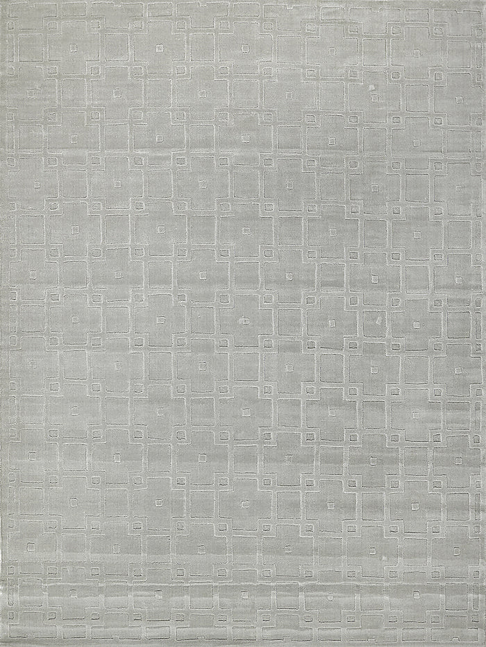 Ramo Modern Light Silver Patterned Area Rug - Elegance Collection