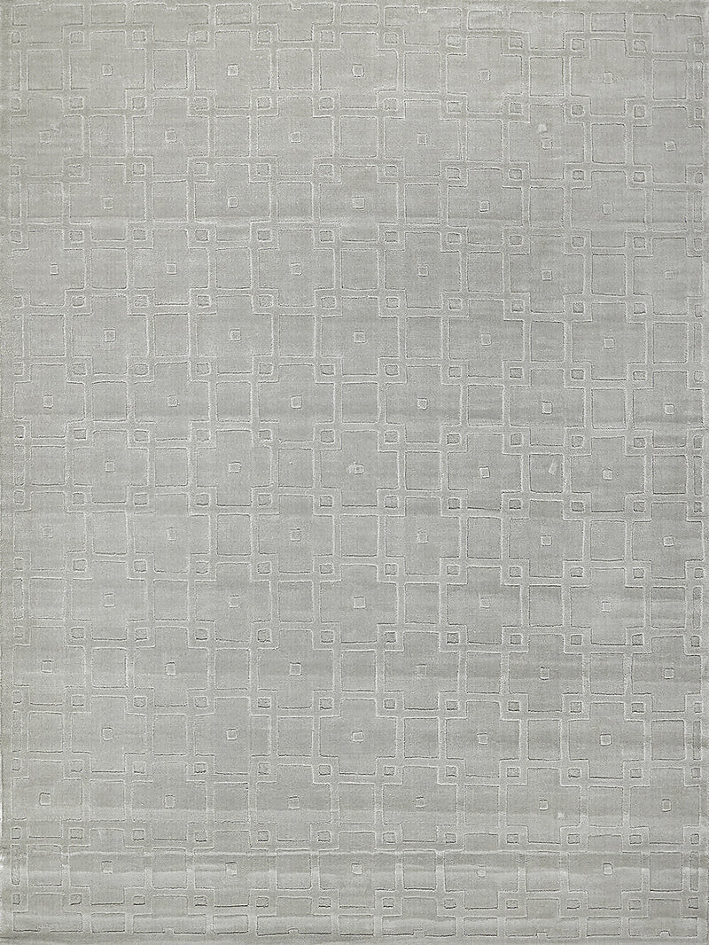 Ramo Modern Light Silver Patterned Area Rug - Elegance Collection