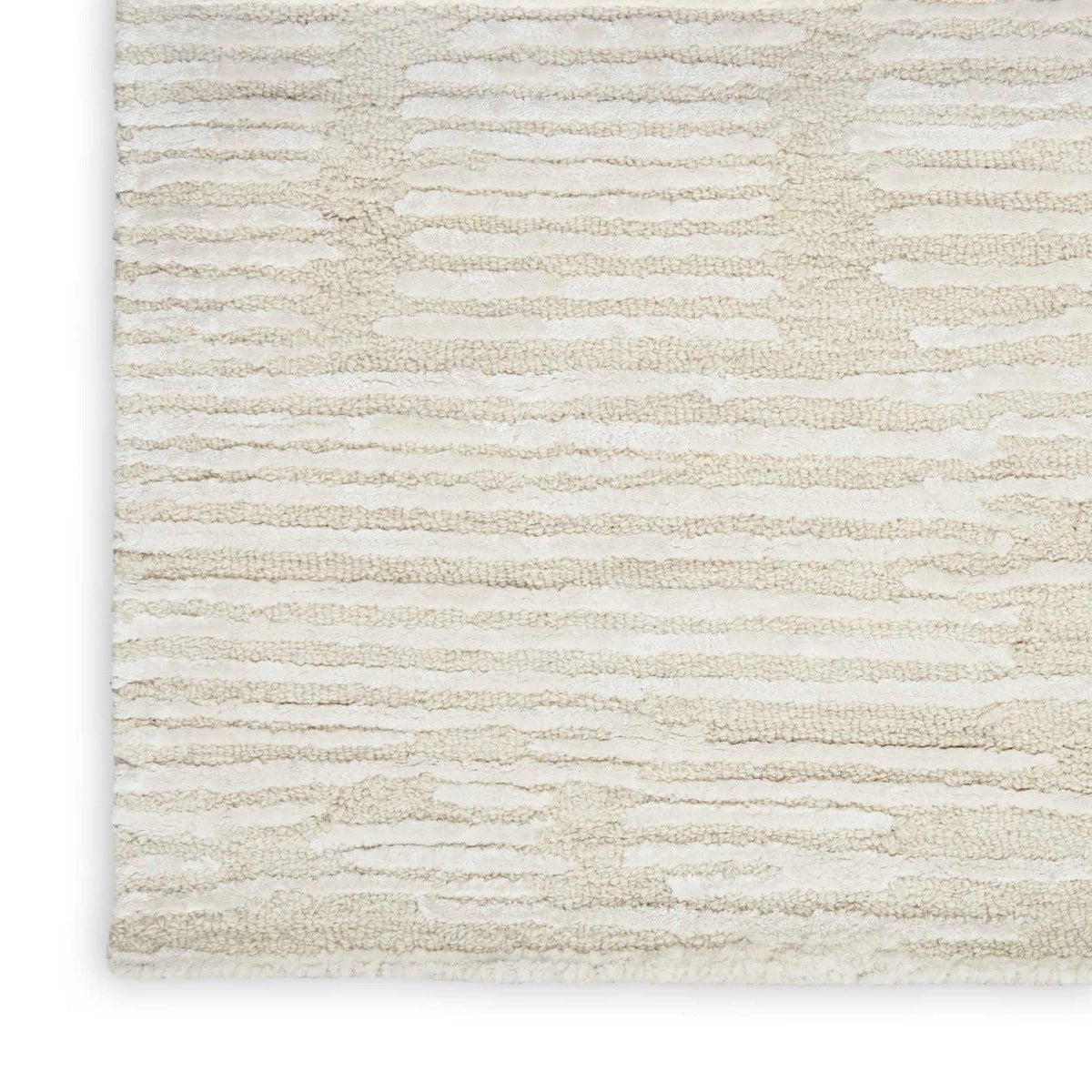 Delilah Ivory Silky Luxcelle & Wool Area Rug