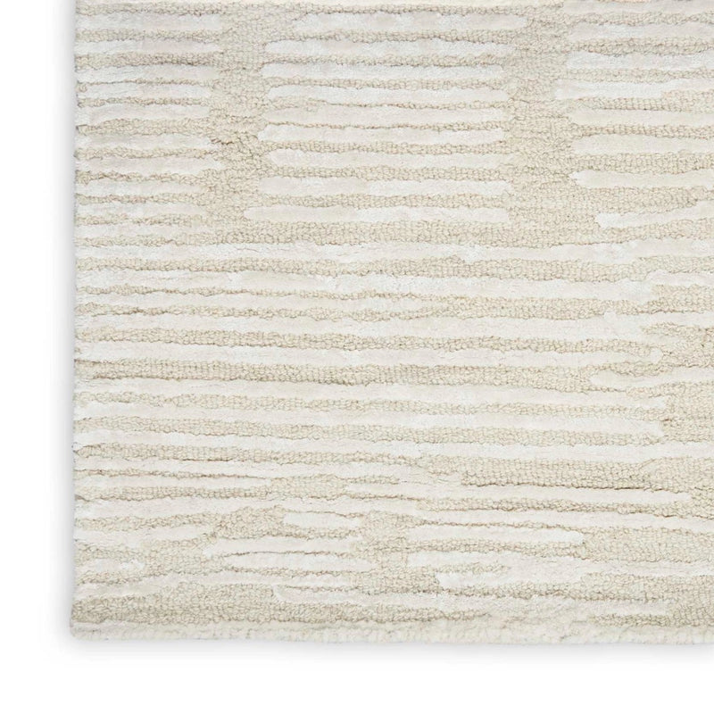 Delilah Ivory Silky Luxcelle & Wool Area Rug