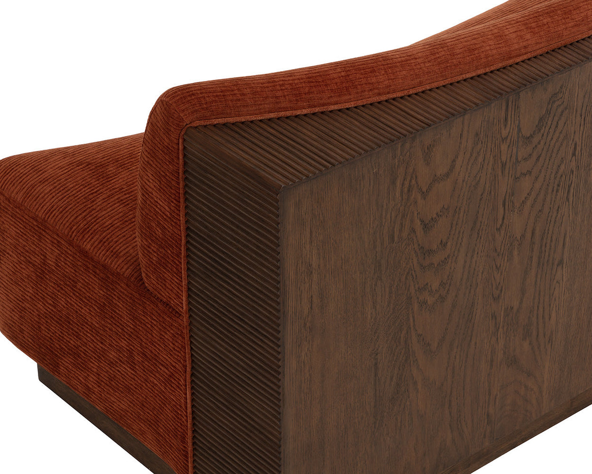 Cinder 66.75" Opera Spice Upholstered Dining Banquette