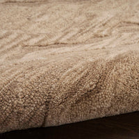Refined Taupe Wool Area Rug