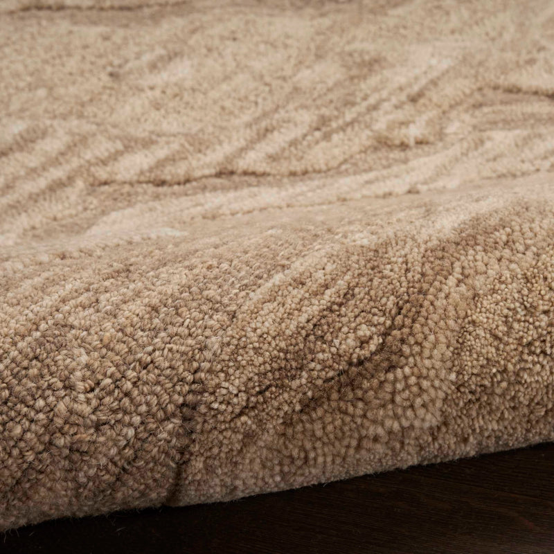 Refined Taupe Wool Area Rug