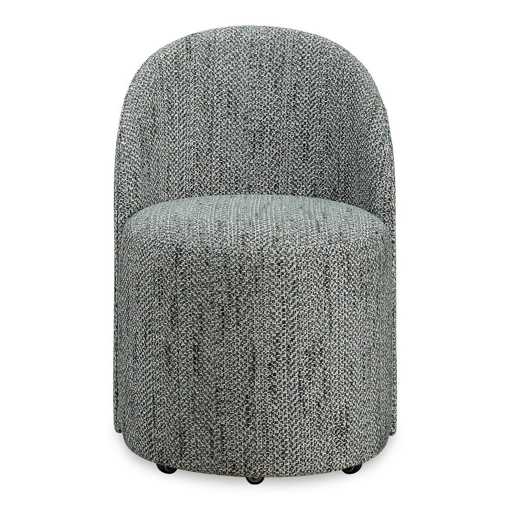 Modern Teal Rolling Dining Chair (With Casters)