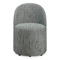 Modern Teal Rolling Dining Chair (With Casters)