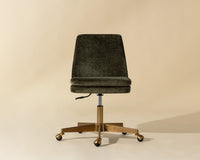 Berget Olive Green & Gold Desk Chair