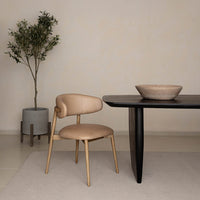 Rowan Nude Leather Dining Chair