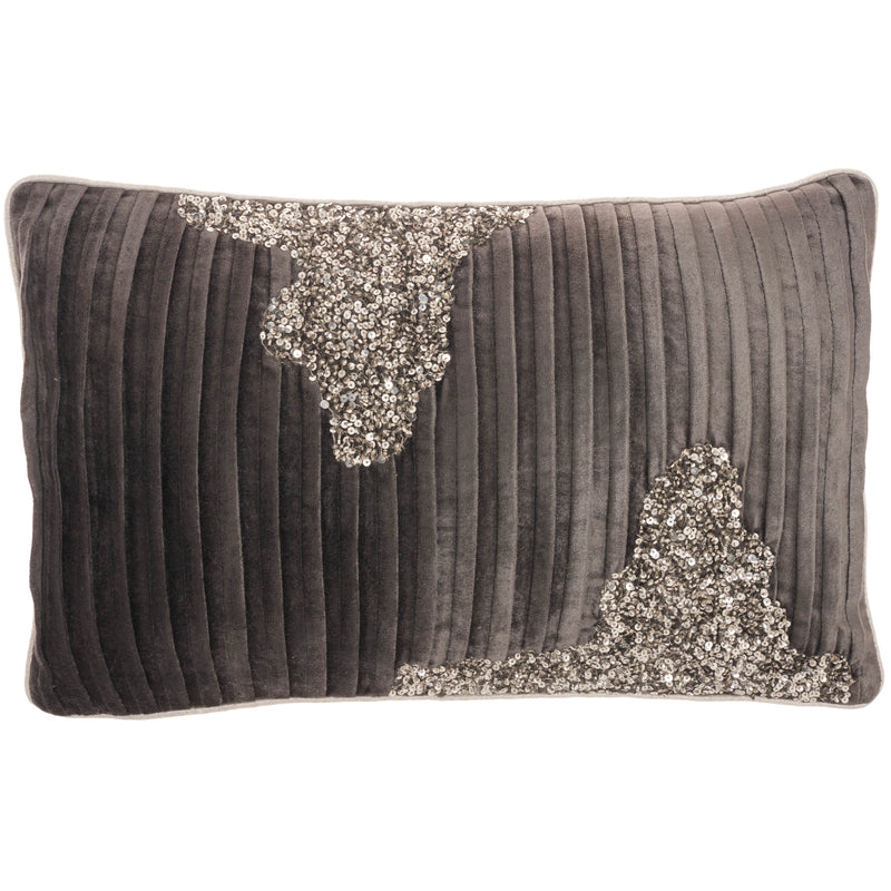 Juni Charcoal & Pewter Throw Pillow (2 Sizes Available)