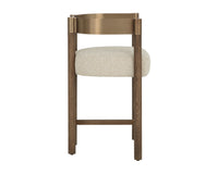 Manolo Oatmeal, Chocolate Ash & Antique Brass Counter Stool