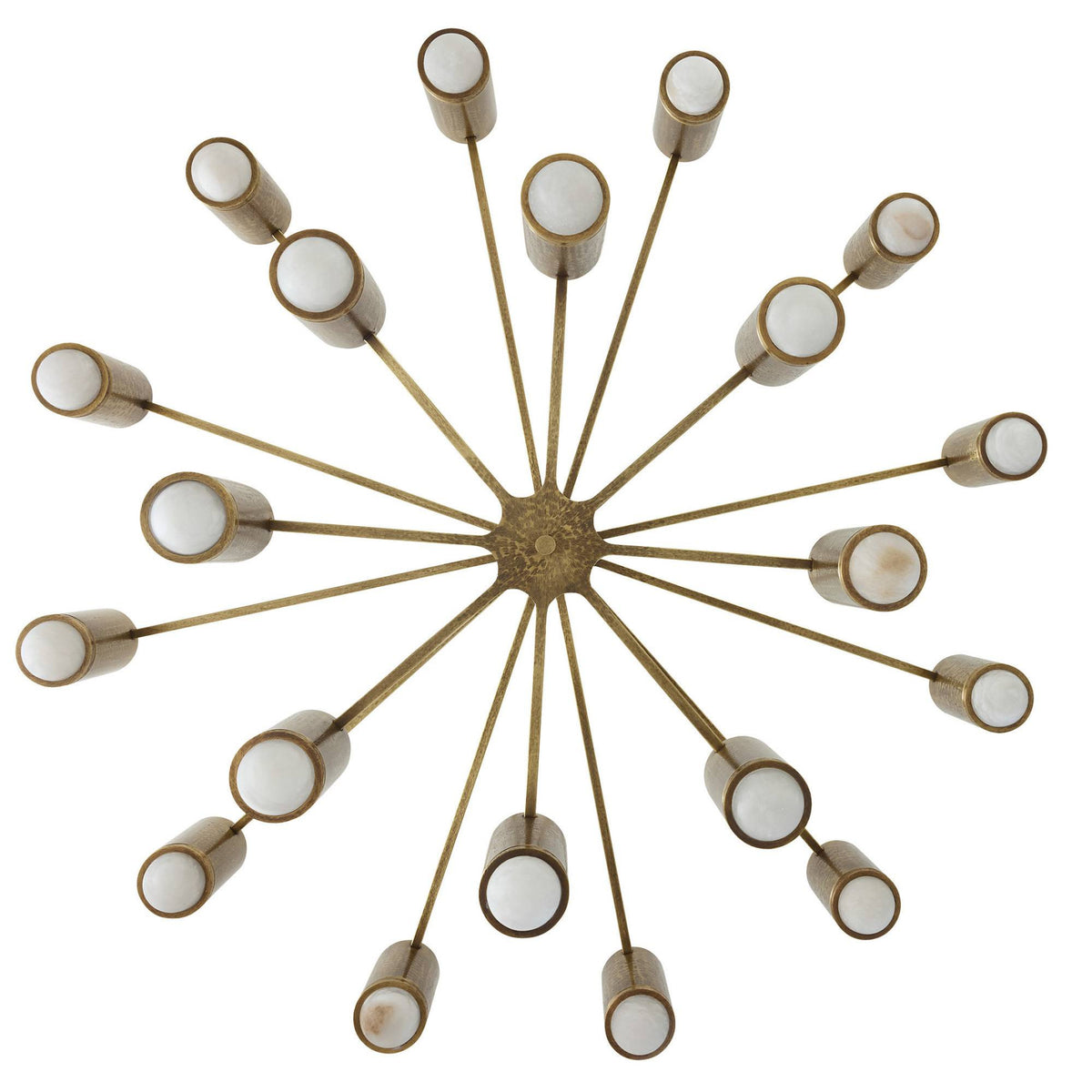 Loryn 52" Antique Brass Iron shades Chandelier
