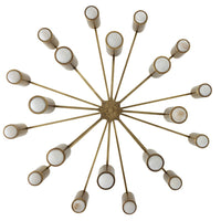 Loryn 52" Antique Brass Iron shades Chandelier