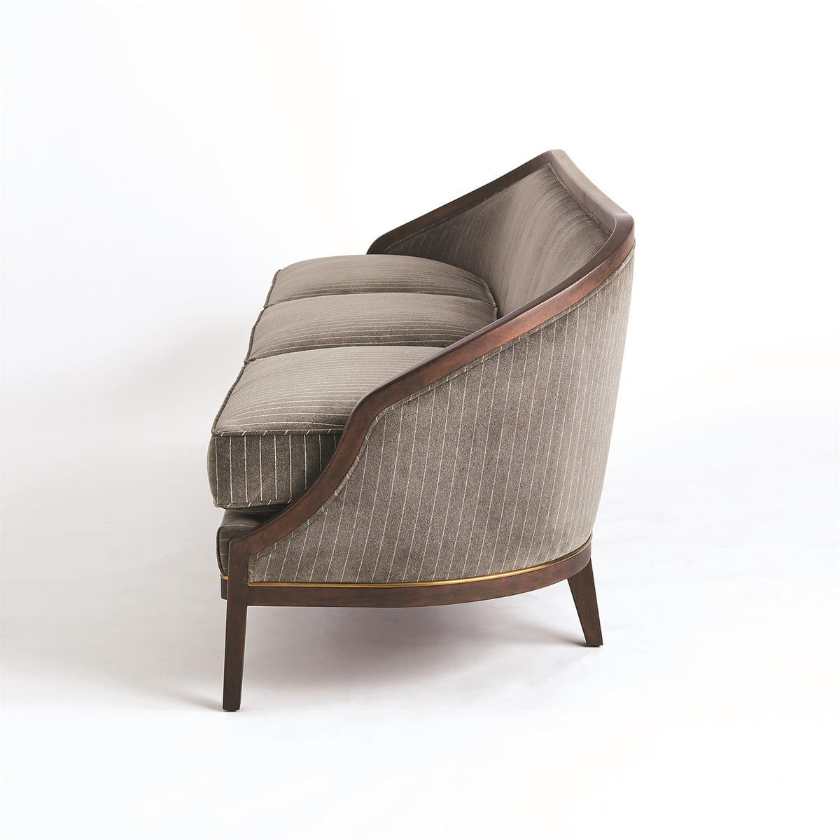 Viktoria 95.75" Tailored Sleek Pinstripe Sofa