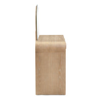 Jenny 48 Natural Ash 2-Drawer Vanity Desk with Mirror