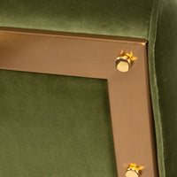 Loly Green Velvet & Gold Accent Chair