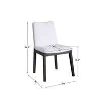 Deser White Fabric Chair (Set of 2)