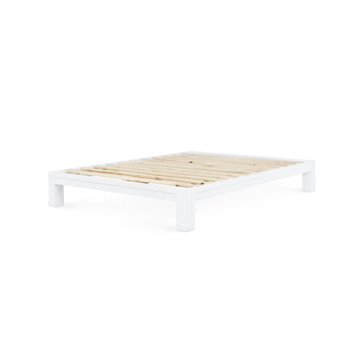 Olivia Soft White & Vanilla Lacquered Bleached Oak Bed