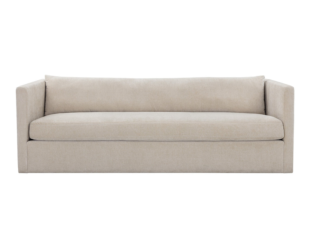Leander 97.5" Fully Upholstered Cream Sofa