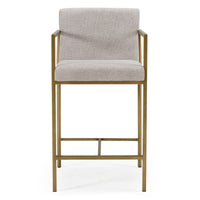 Cima Light Grey & Gold Counter Stool
