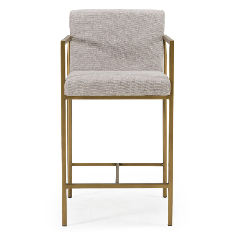 Cima Light Grey & Gold Counter Stool