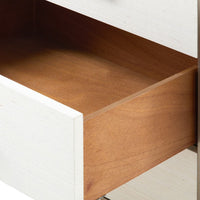 Noah Sand White 3 Drawer Nightstand