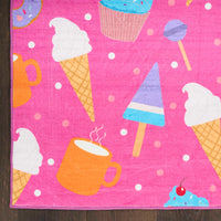 Ice Cream & Cupcakes Pink Multicolour Area Rug