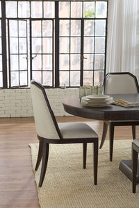 Hart 75.5" - 97.5" Arabica Burl & Gold Extension Dining Table