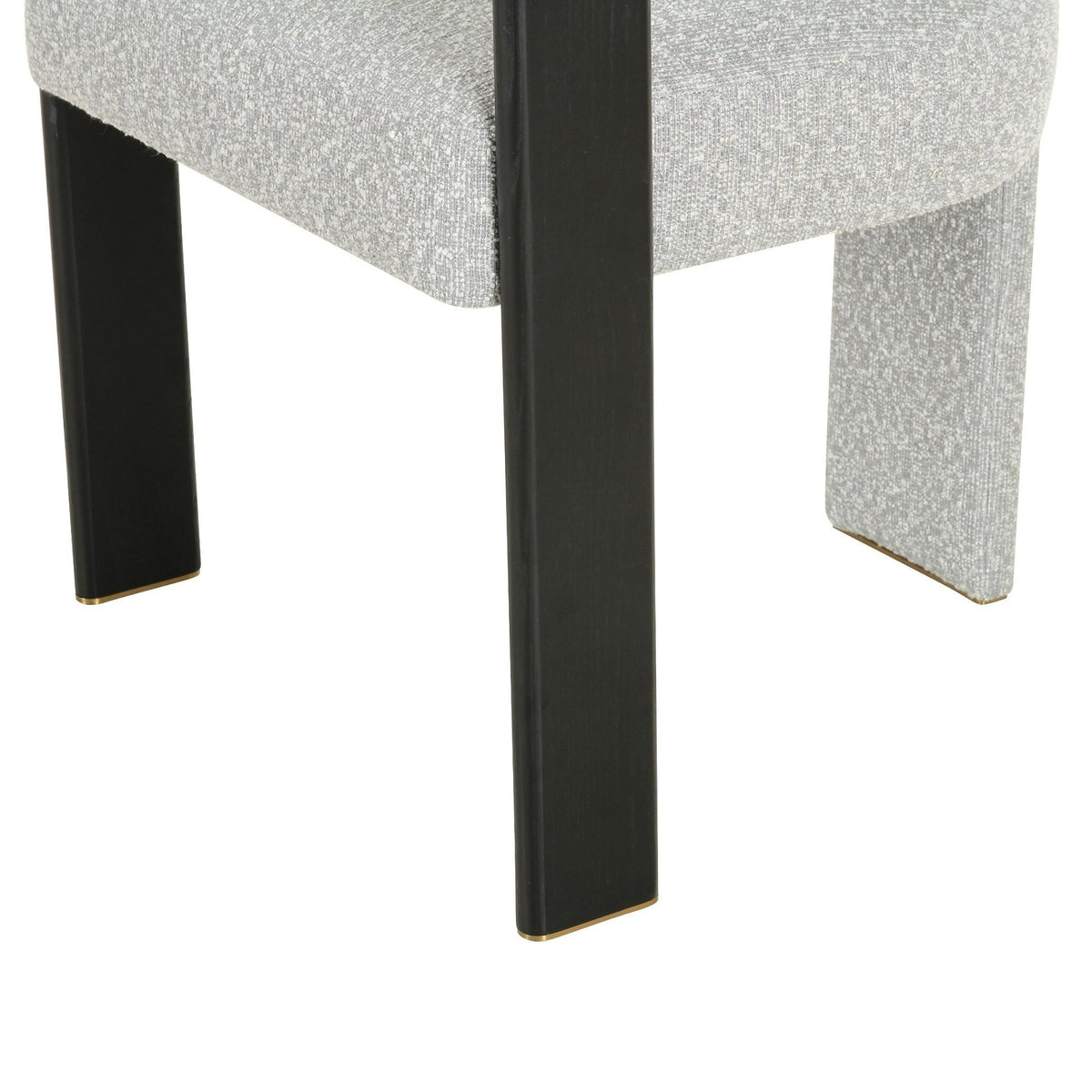 Braxton Modern Light Grey Fabric & Black Dining Chair