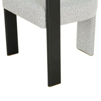Braxton Modern Light Grey Fabric & Black Dining Chair