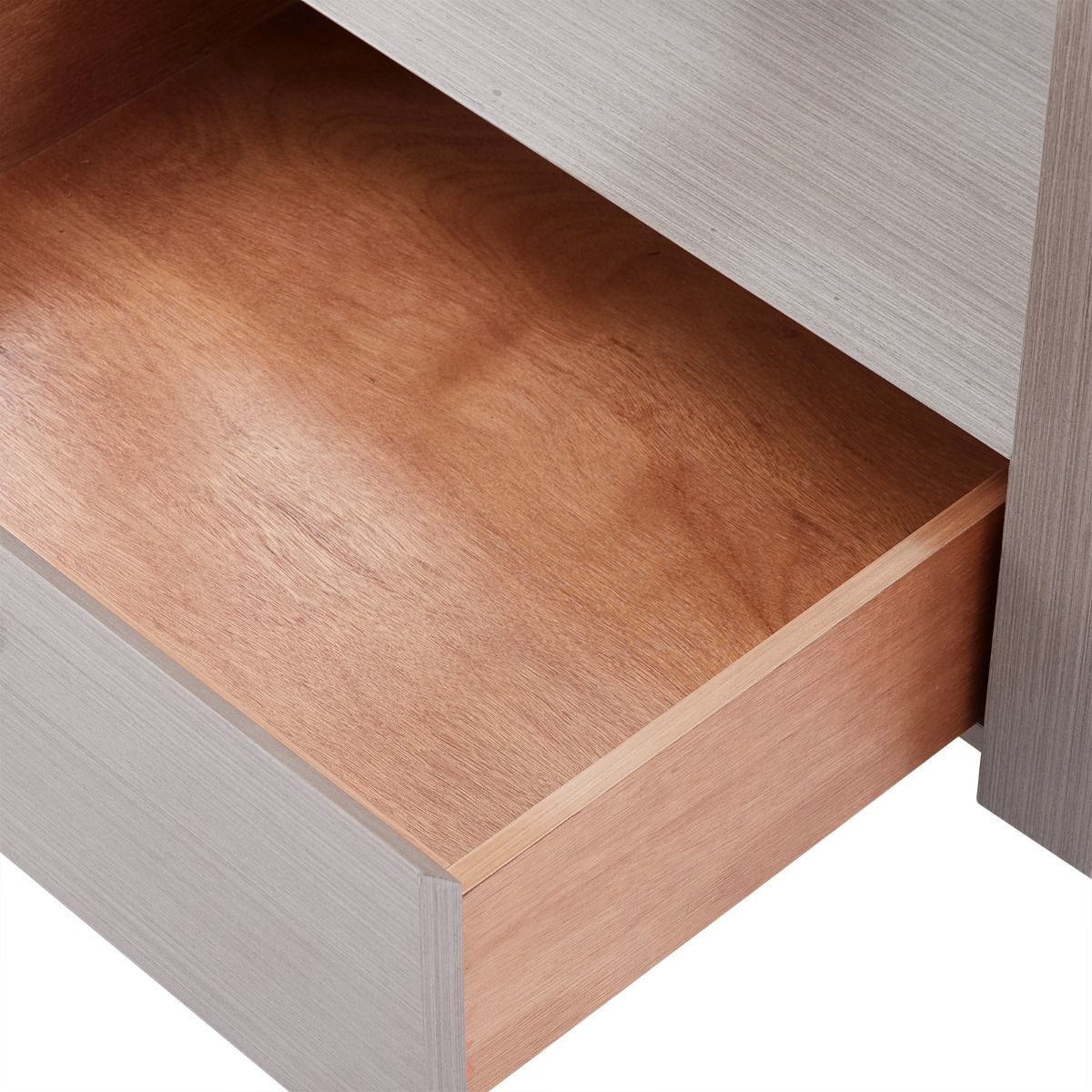 Layan 1-Drawer Side Table - Taupe Grey