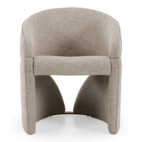 Tarrace Modern Beige Upholstered & Brushed Gold Dining Chair