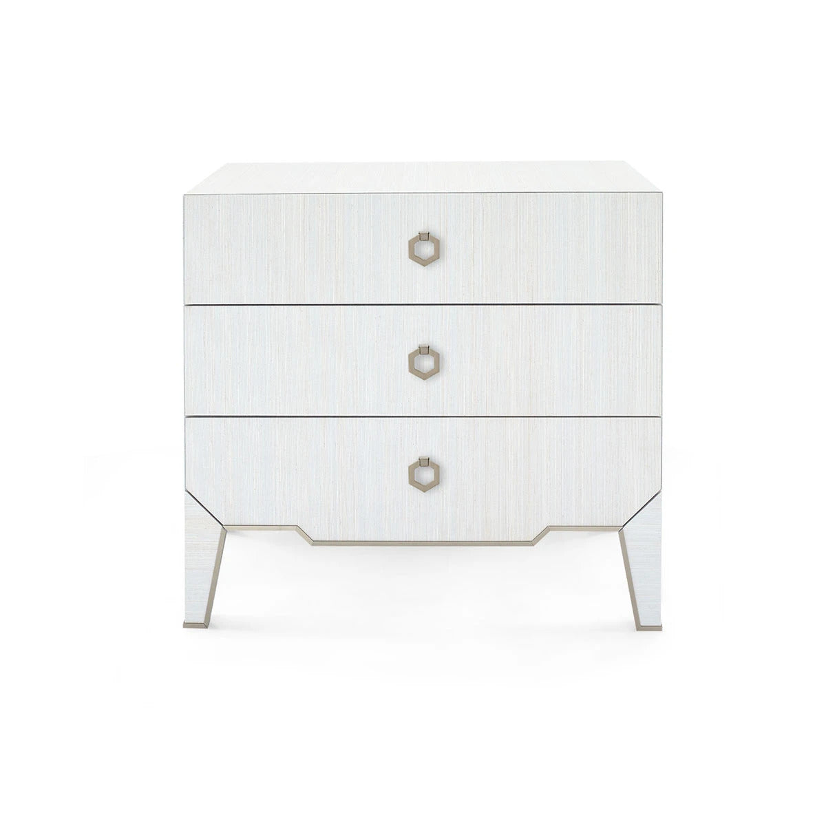 Selena 30" Platinum Shimmer & Gold End Table/Nightstand