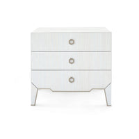 Selena 30" Platinum Shimmer & Gold End Table/Nightstand