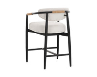 Marita Cream & Black Indoor/Outdoor Counter Stool