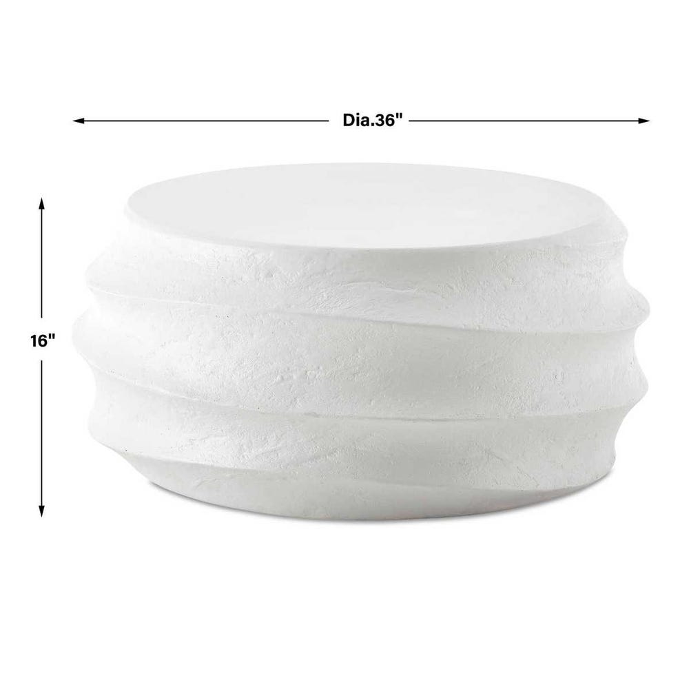 Verah White Indoor-Outdoor Coffee Table