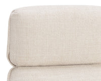 Kalev Cream Plush Fabric & Gold Desk Chair