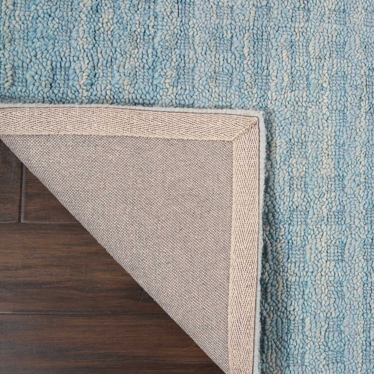Melinda Sky Blue Wool Area Rug