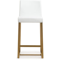 Moriah White Gold Steel Counter Stools (Set of 2) - Luxury Living Collection