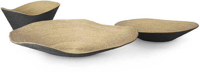 Mckinley Wide Black & Natural Seagrass Bowl (3 Sizes Available)