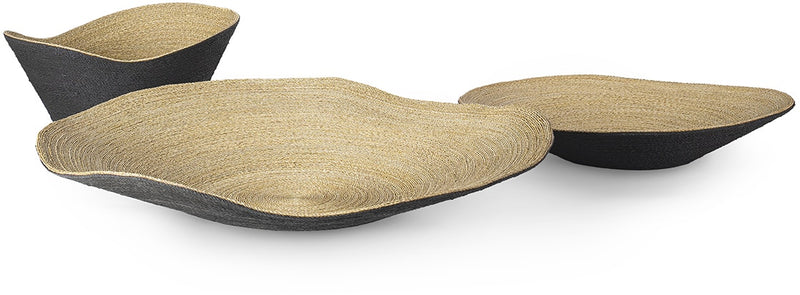 Mckinley Wide Black & Natural Seagrass Bowl (3 Sizes Available)