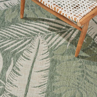 Annaleisa Indoor/Outdoor Green & Ivory Fern Area Rug - Elegance Collection