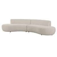 Estella Modern Off-White Curved Sectional Sofa