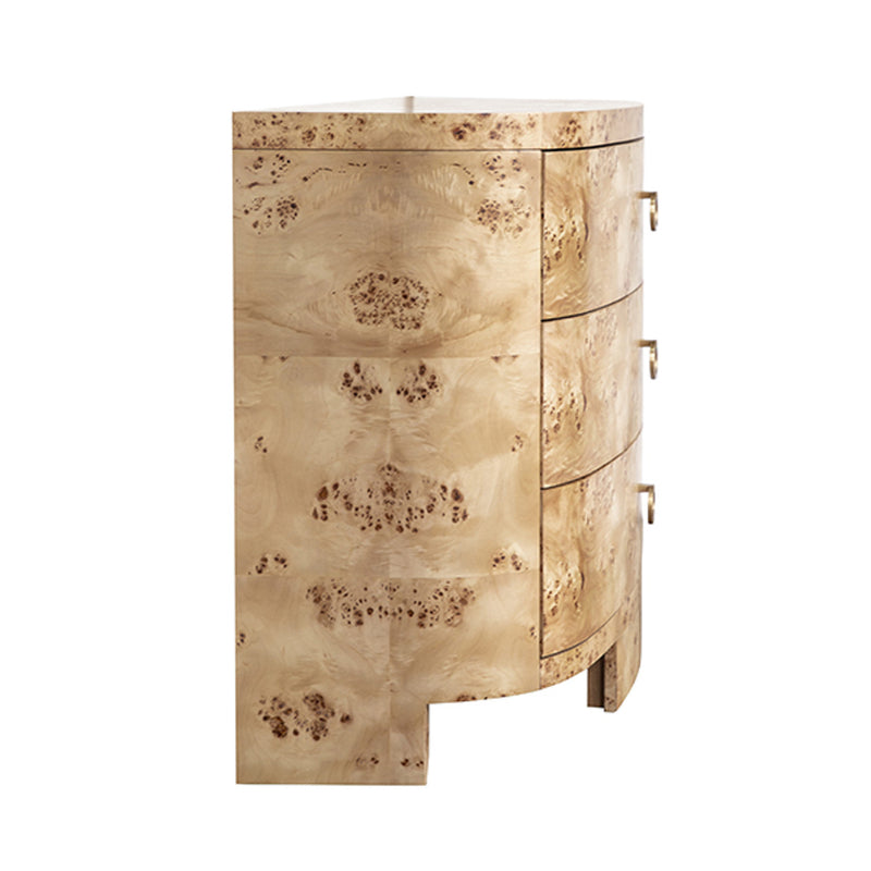 Emma 42" Burl Wood With Satin Brass Chest