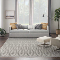 Aericka Indoor/Outdoor Silver & Grey Area Rug - Elegance Collection