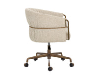Olma Taupe Oatmeal & Bronze Desk Chair