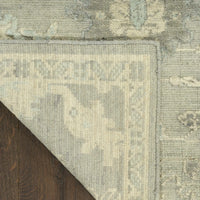 Georgia Grey Blue Hand Loomed Wool Area Rug