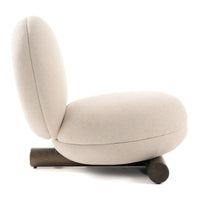 Linten Contemporary Off-White Fabric Accent Chair