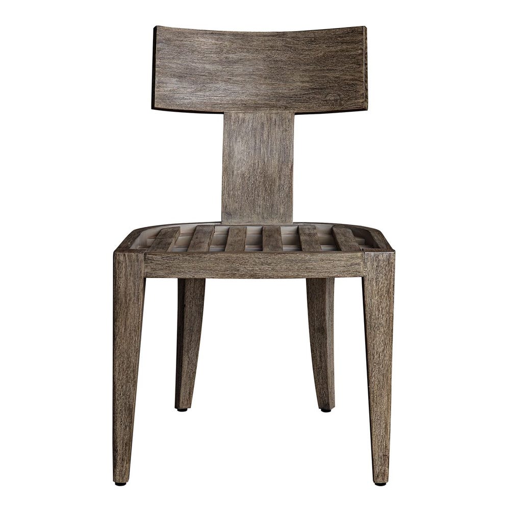 Sammantha White & Grey Outdoor Dining Chair (Set of 2)