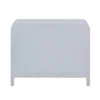 Ameline Pastel Blue Rattan 2 Drawer Nightstand