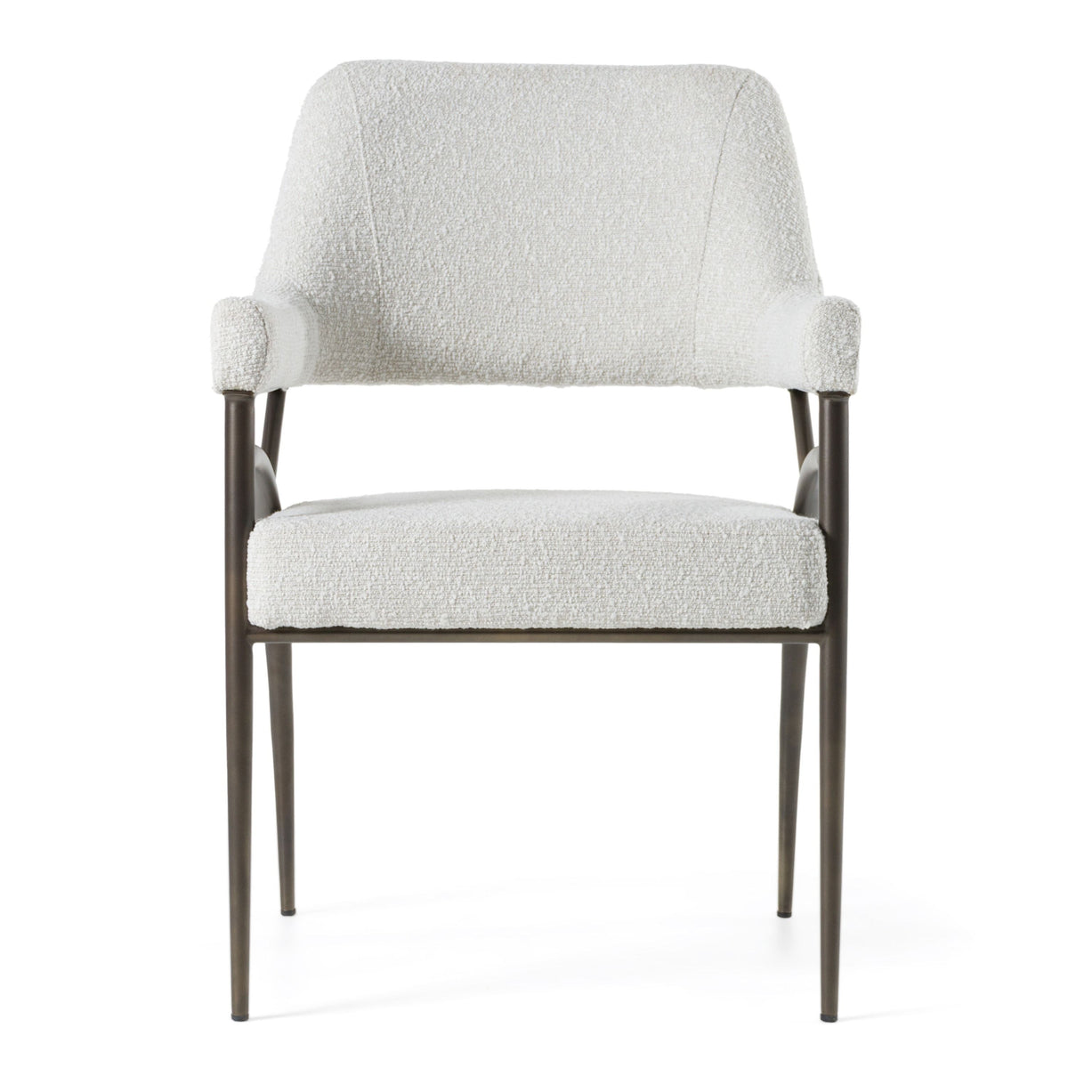 Anna Modern Off-White & Bronze Dining Chair