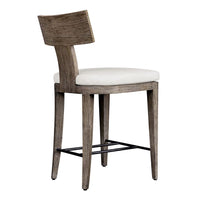 Sammantha White & Grey Outdoor Counter Stool